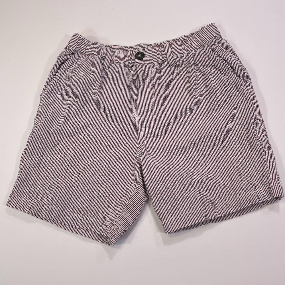 Chubbies Seersucker Shorts Men's Medium 27x7 Inseam Red White Blue Chino Summer